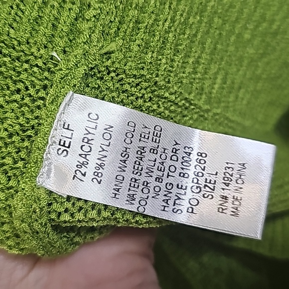 5/25 ❤️ Kori America Boutique Greeb Relaxed Fit Short Sleeve Sweater Top - Picture 7 of 9